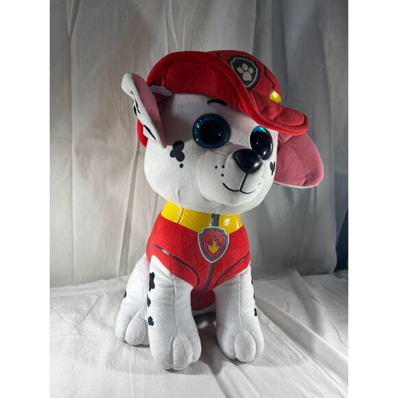 TY Beanie Boos Paw Patrol Marshall Plush Stuffed Toy 20" Glitter-Eye 2019 Nice - Picture 4 of 11